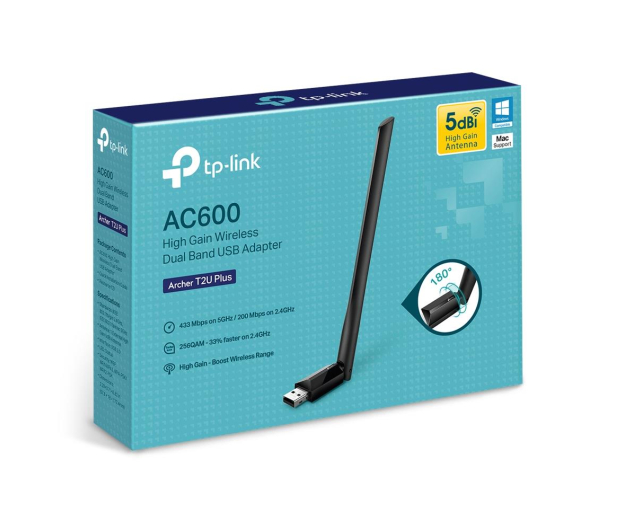 TP-LINK Archer T2U Plus USB WiFi AC600 - 507112 - zdjęcie 3